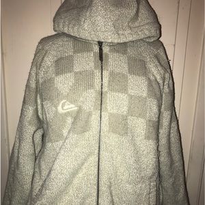 Vintage Quicksilver Sherpa-Lined Knitted Hood Jacket